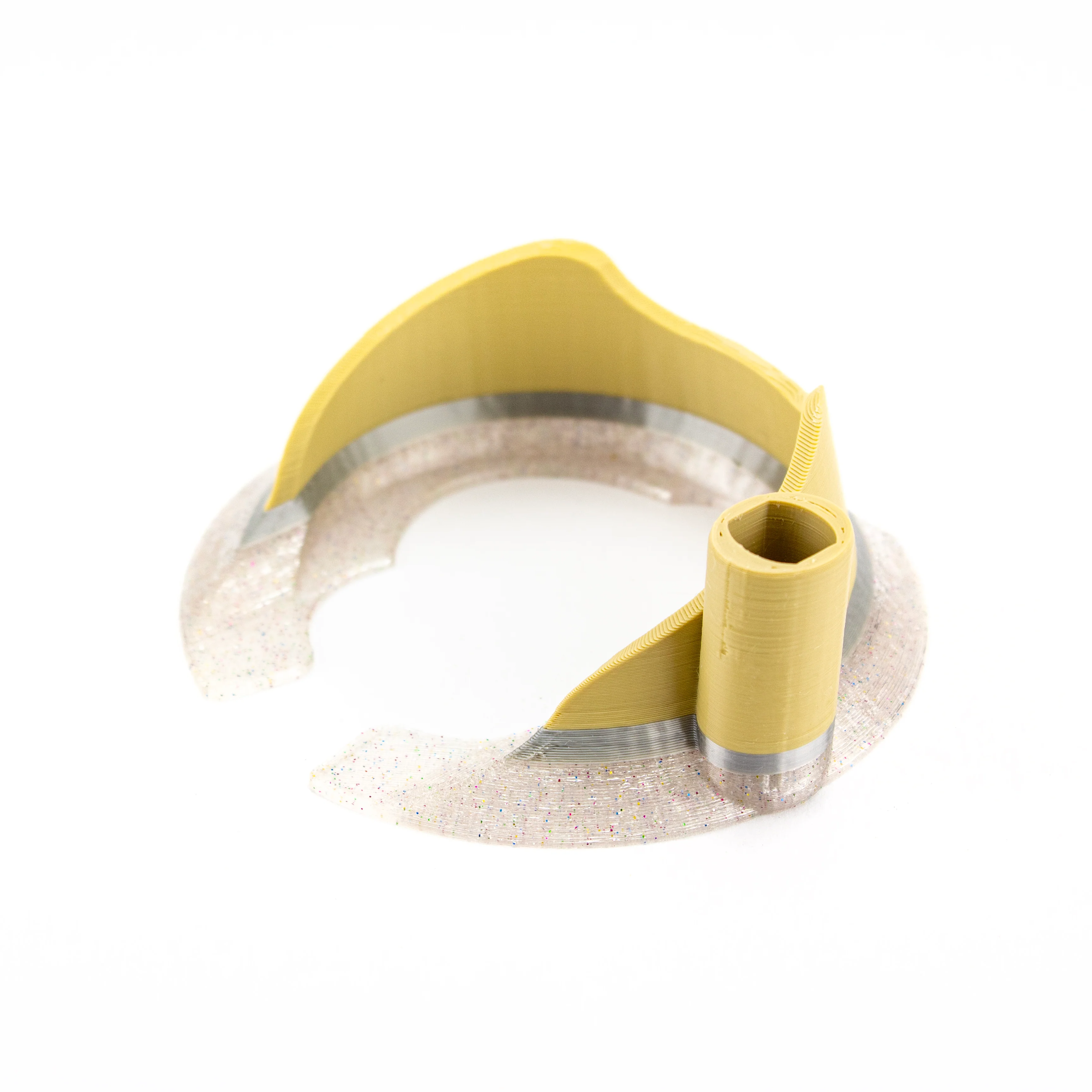 Tan, Silver & Clear Sparkle Peak Pro + Hot Knife Base #DHZ15